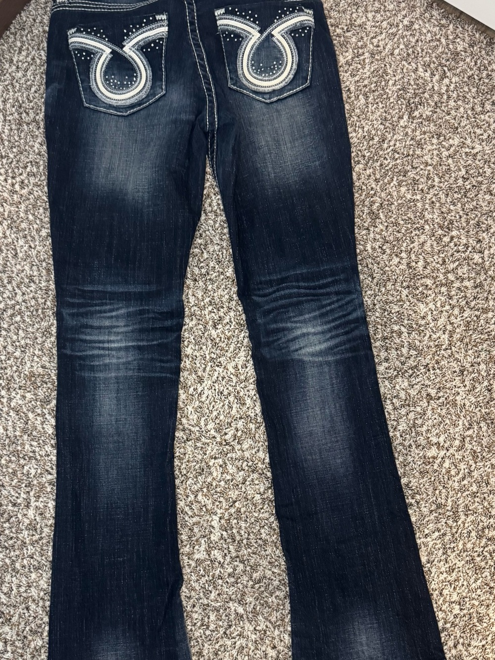 Big Star Maddie Bootcut Jeans Women’s 29L Dark Wash Thick Stitch Y2K - Picture 6 of 10